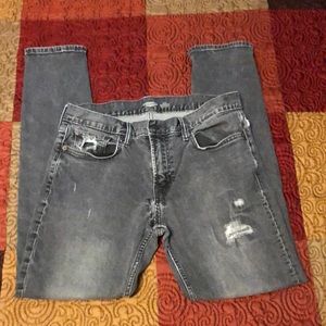 Old Navy Slim Black Distressed Jeans